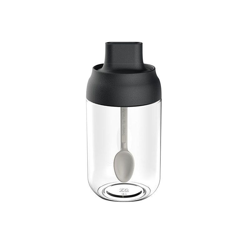 moistureproof seasoning bottle sealed glass seasoning bottle cap spoon integrated salt control pot oil pot seasoning pot
