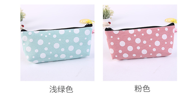 Pencil bag canvas pencil bag polka dot pen bag simple stationery bag student storage bag pencil bag Pencil bag canvas pencil bag polka dot pen bag simple stationery bag student storage bag pencil bag