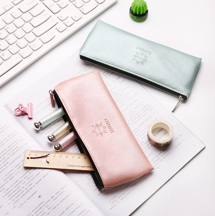 PU pen bag stationery bag suggested pencil bag student storage bag examination information bag pencil bag