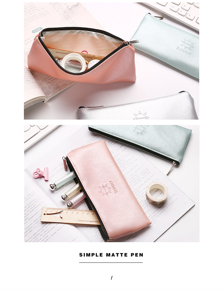 PU pen bag stationery bag suggested pencil bag student storage bag examination information bag pencil bag