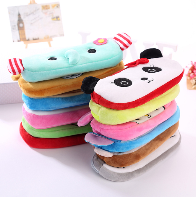 Plush pen bag Cartoon pencil bag pencil bag stationery bag student pencil box writing case children&#039;s bag