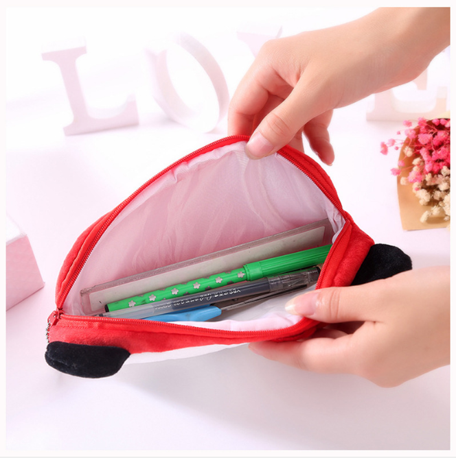 Plush pen bag Cartoon pencil bag pencil bag stationery bag student pencil box writing case children&#039;s bag