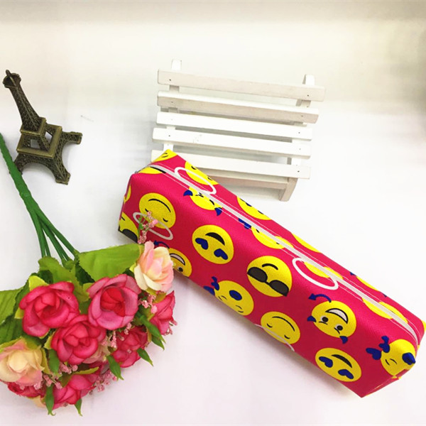 Korean Stationery Cartoon Smiling Face Pen bag New large Capacity Square student Stationery bag Factory Direct sale Korean Stationery Cartoon Smiling Face Pen bag New large Capacity Square student Stationery bag Factory Direct sale
