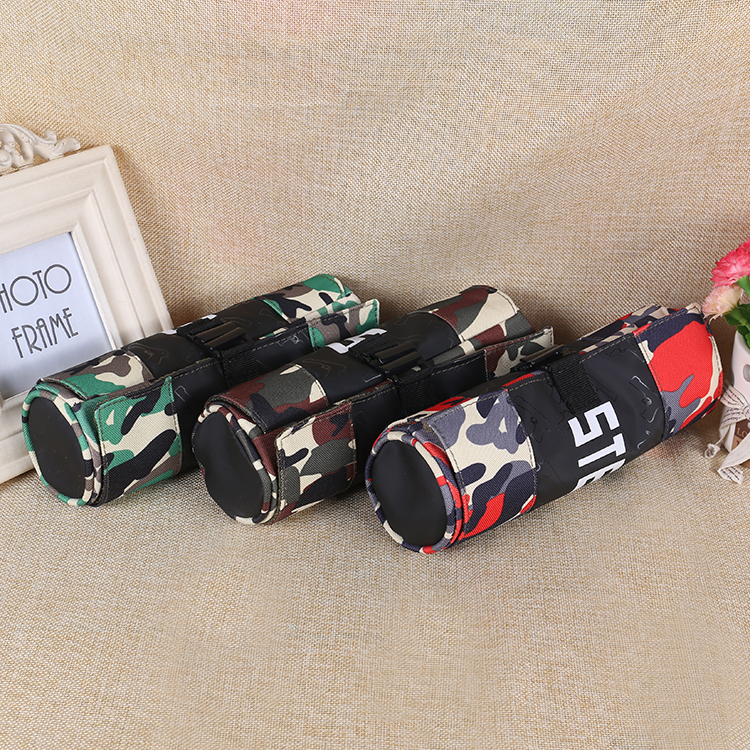 Camouflage round pen bag, stationery bag in small felt fresh flower pencil bag students pen bag manufacturers shot wholesale
