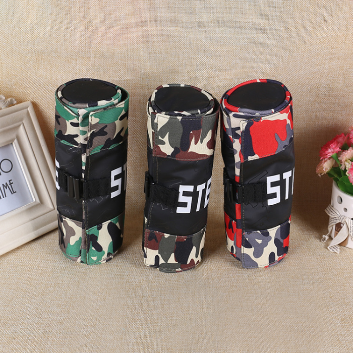 Camouflage round pen bag, stationery bag in small felt fresh flower pencil bag students pen bag manufacturers shot wholesale