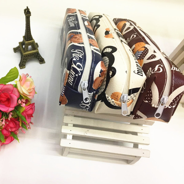 Korean fashion student Stationery big capacity pen bag Korean Cartoon Cute Bear Pencil case Factory Direct sale