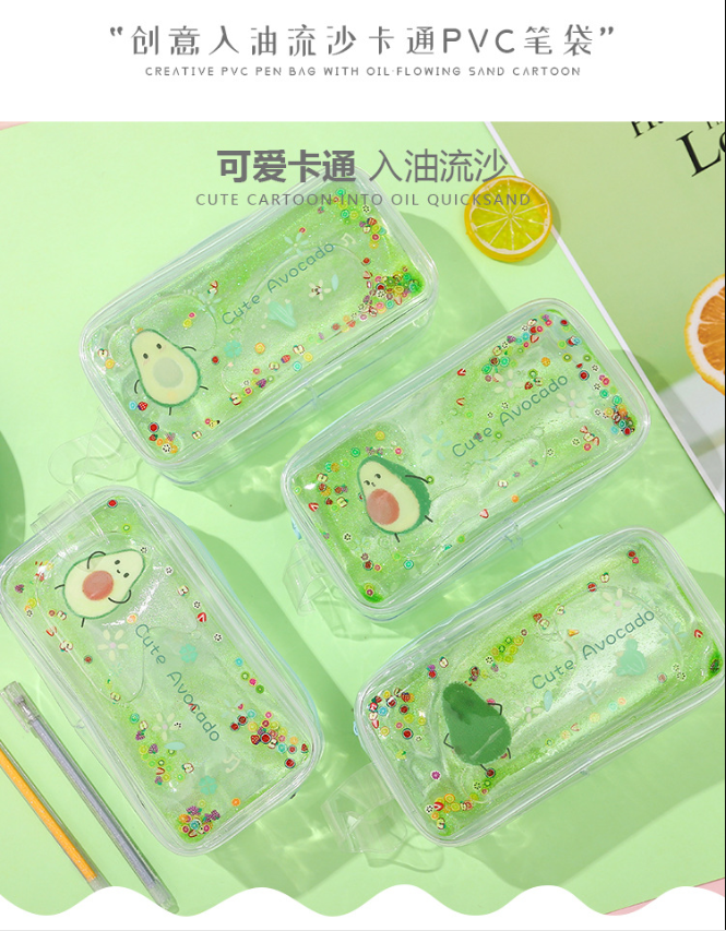 Fat bag avocado pencil bag fruit pen bag large capacity pencil bag stationery bag