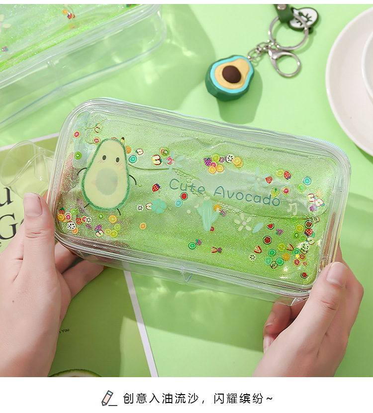Fat bag avocado pencil bag fruit pen bag large capacity pencil bag stationery bag