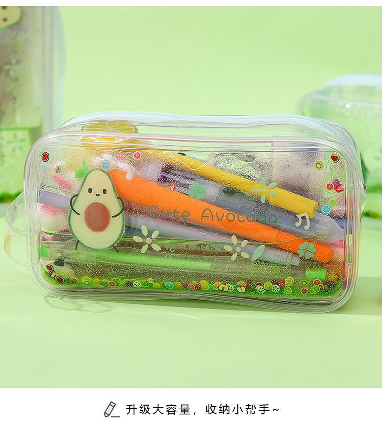 Fat bag avocado pencil bag fruit pen bag large capacity pencil bag stationery bag
