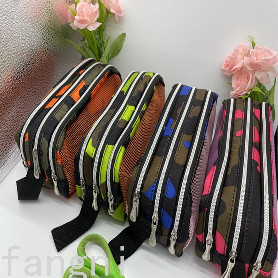 Mi Cai Male and Female Primary and Secondary School Students New Zipper Multi-Layer Pen Bag Stationery Case