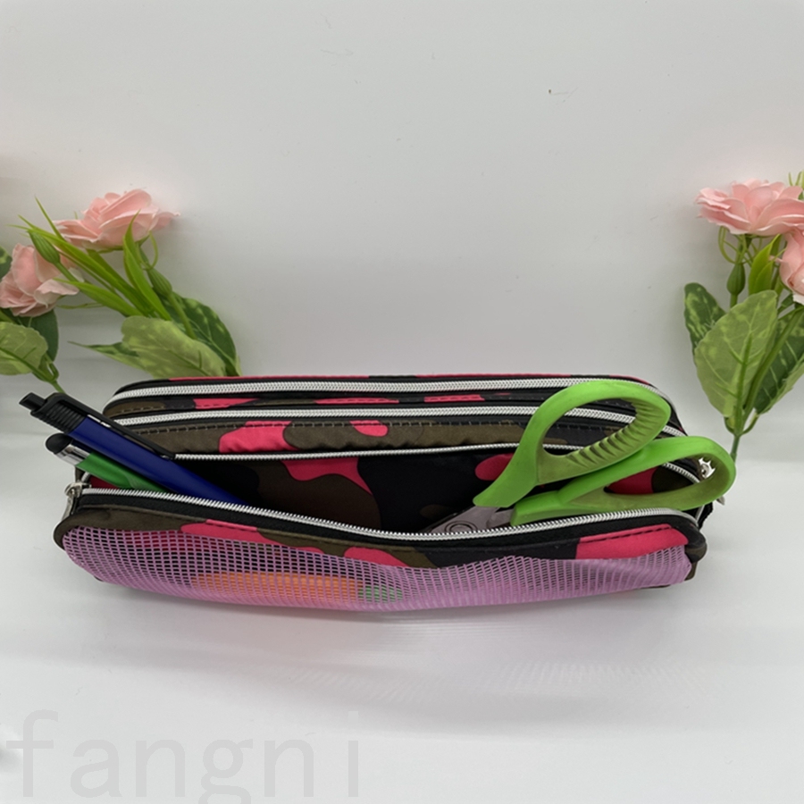 Mi Cai Male and Female Primary and Secondary School Students New Zipper Multi-Layer Pen Bag Stationery Case