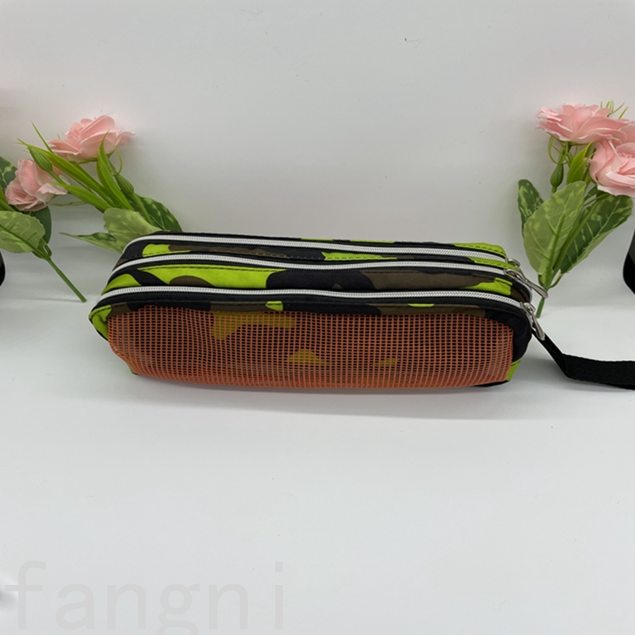 Mi Cai Male and Female Primary and Secondary School Students New Zipper Multi-Layer Pen Bag Stationery Case