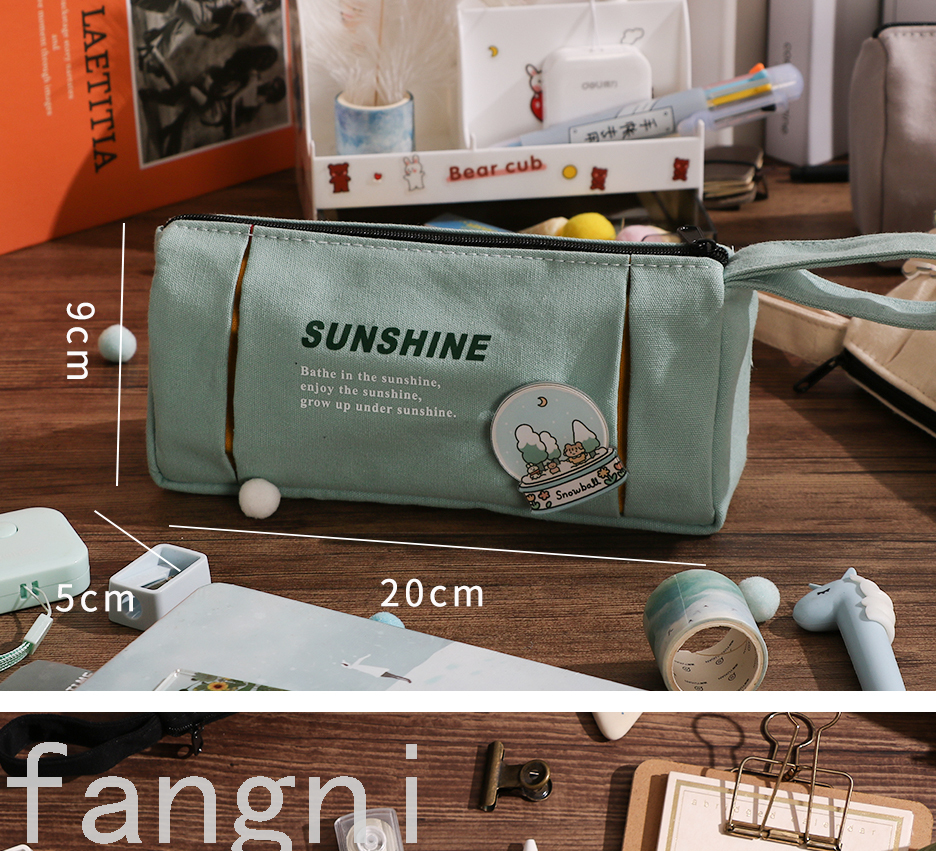 Large Capacity Male and Female Primary and Secondary School Students New Zipper Multi-Layer Pen Bag Stationery Case