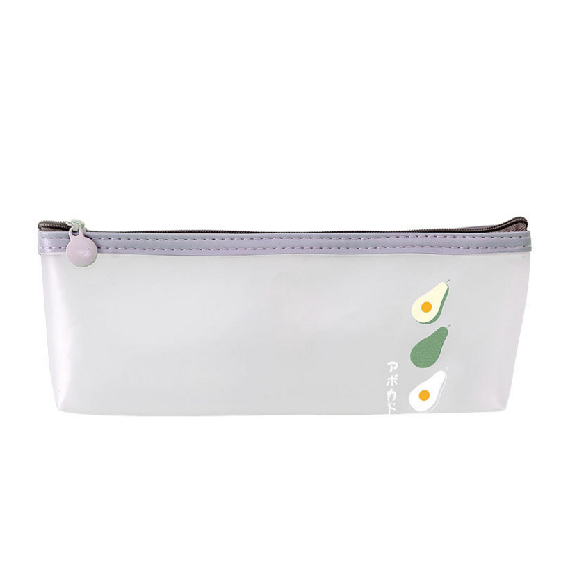 Transparent Frosted Stationery Box Student Learning Tableware Storage Pencil Case Fresh Pencil Bag Pencil Case PVC Pen Bag Pencil Case