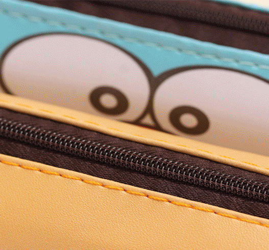 Cute Cartoon Pu Pen Bag Large Capacity Stationery Bag Korean Creative Simple Pencil Case School Supplies