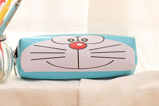 Cute Cartoon Pu Pen Bag Large Capacity Stationery Bag Korean Creative Simple Pencil Case School Supplies