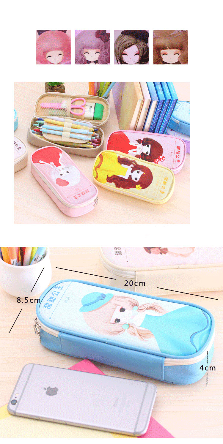 Cartoon Pencil Case Stationery Case Pencil Bag Pencil Case Student Pencil Case Pencil Case Pu Pen Bag Pencil Case