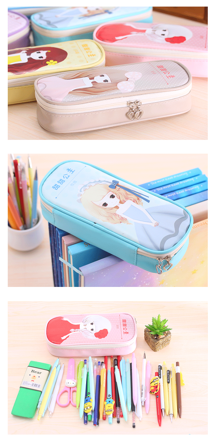 Cartoon Pencil Case Stationery Case Pencil Bag Pencil Case Student Pencil Case Pencil Case Pu Pen Bag Pencil Case