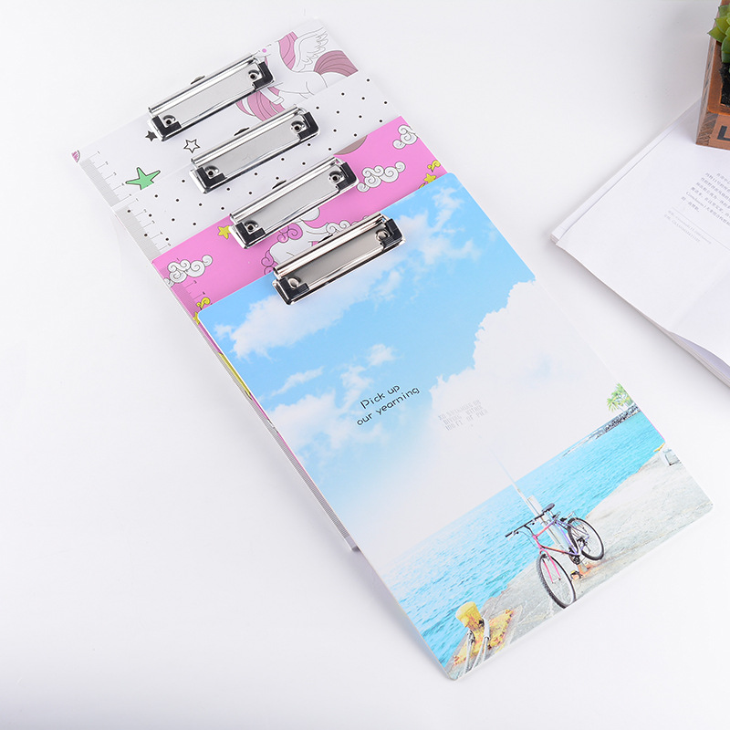 Fashion Paper Plate Holder A4 File Folder Plate Holder Test Paper Clip Student Office Supplies Pad Writing Board