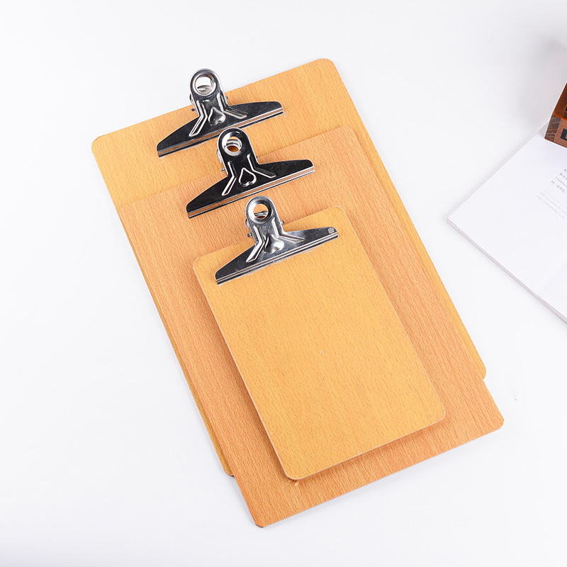 A5 Plate Holder Wooden File Folder Large Writing Pad Plate Holder Paper Clip Office Office Supplies Wholesale