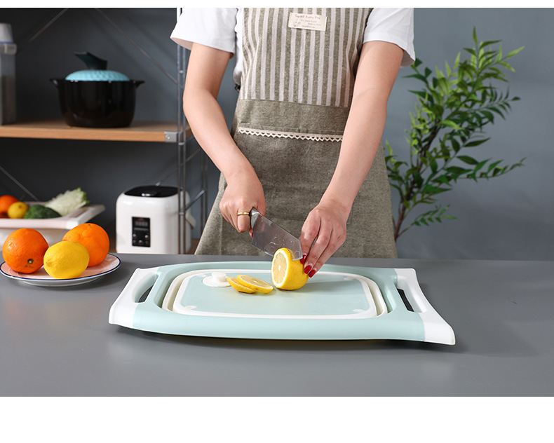 Multifunctional Folding Cutting Board Household Plastic Chopping Board Three-in-One Cutting Board Vegetable Washing Basin Sink Multifunctional Folding Cutting Board Household Plastic Chopping Board Three-in-One Cutting Board Vegetable Washing Basin Sink