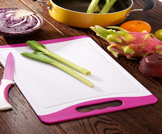 A09-2 anti-skid plastic chopping board double color chopping board PP antibacterial plastic chopping board