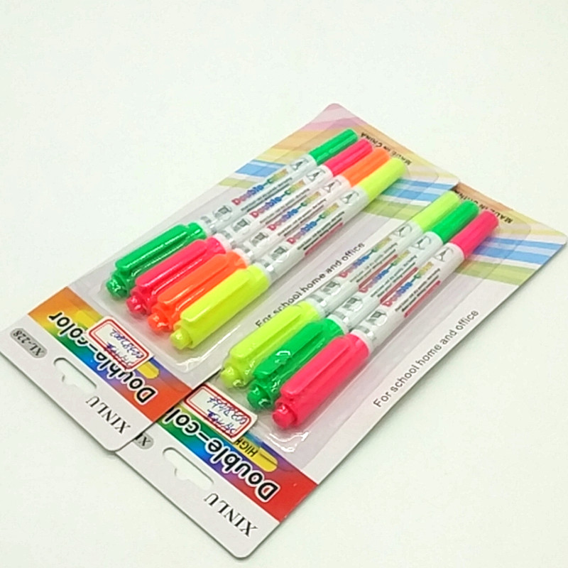 Sunshine Department Store Suction Card Double-Headed Color Fluorescent Pen Student Marking Pen, Watercolor Pen, Office Supplies