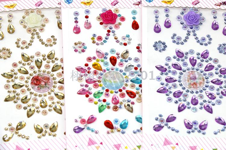Manufacturer custom-made acrylic water drill paste DIY mobile phone office supplies children sticker resin flower drop Manufacturer custom-made acrylic water drill paste DIY mobile phone office supplies children sticker resin flower drop