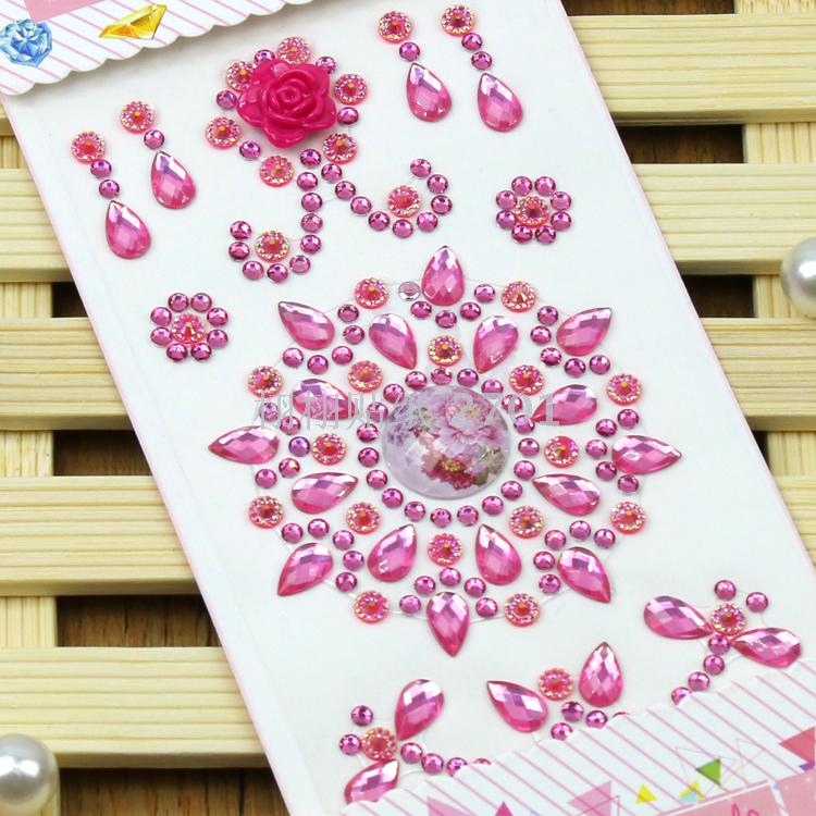 Manufacturer custom-made acrylic water drill paste DIY mobile phone office supplies children sticker resin flower drop Manufacturer custom-made acrylic water drill paste DIY mobile phone office supplies children sticker resin flower drop