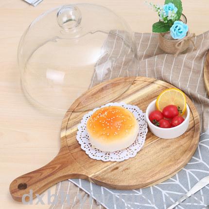 Acacia wood chopping board chopping board solid wood steak pizza board bread board with a snack cake cake dish