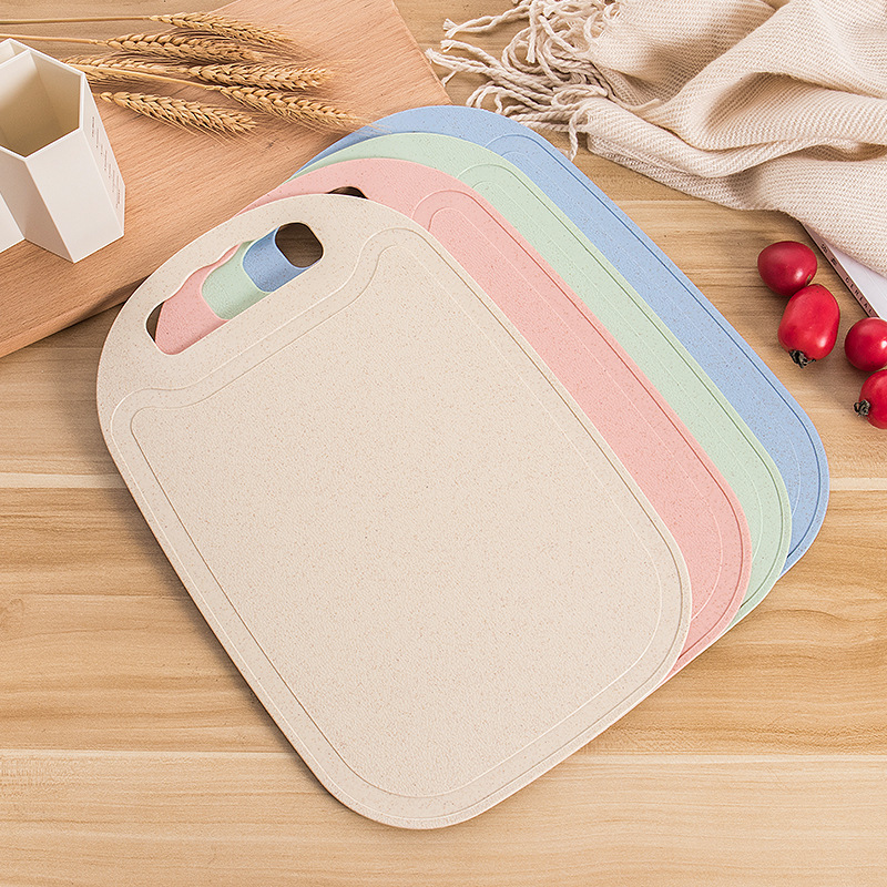 Factory Wholesale Wheat Straw Cutting Board Plastic Cutting Board Cutting Board Environmental Protection Complementary Food Fruit Chopping Board Kitchen Household