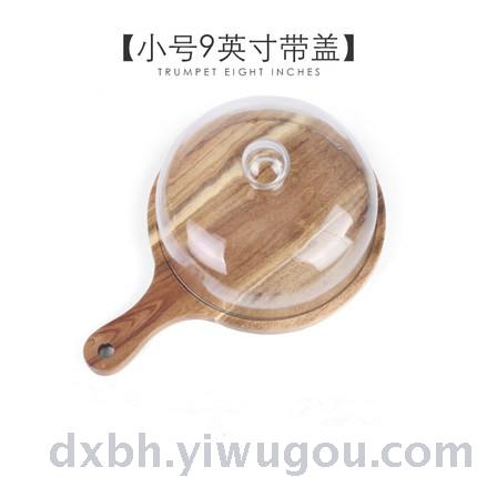 Acacia wood chopping board chopping board solid wood steak pizza board bread board with a snack cake cake dish