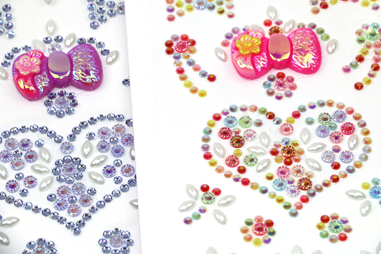 Manufacturer custom-made acrylic water drill paste DIY mobile phone office supplies children sticker resin bow love