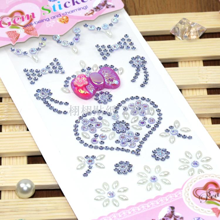 Manufacturer custom-made acrylic water drill paste DIY mobile phone office supplies children sticker resin bow love Manufacturer custom-made acrylic water drill paste DIY mobile phone office supplies children sticker resin bow love