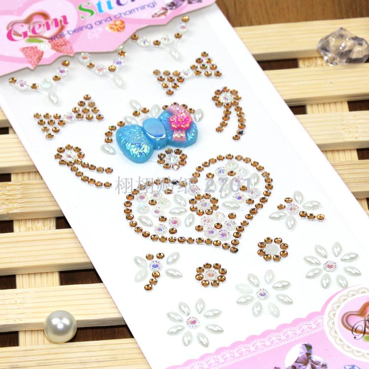Manufacturer custom-made acrylic water drill paste DIY mobile phone office supplies children sticker resin bow love Manufacturer custom-made acrylic water drill paste DIY mobile phone office supplies children sticker resin bow love
