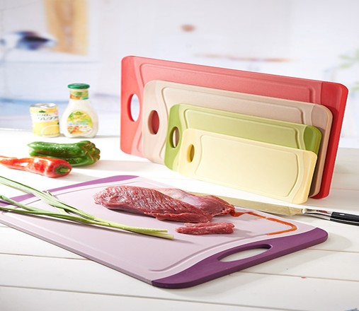 Wholesale anti-skid plastic chopping board double color chopping board PP antibacterial plastic chopping board