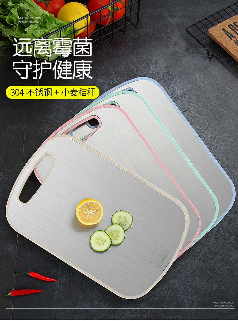 304 Stainless Steel Cutting Board Mildew-Proof Chopping Board Household Kitchen Dough Board Complementary Food Cutting Fruit Rolling Chopping Board Cutting Board 304 Stainless Steel Cutting Board Mildew-Proof Chopping Board Household Kitchen Dough Board Complementary Food Cutting Fruit Rolling Chopping Board Cutting Board