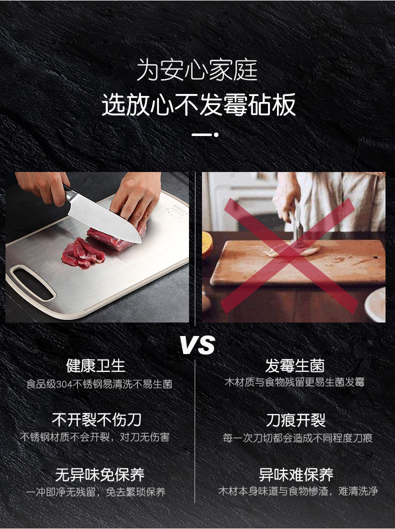 304 Stainless Steel Cutting Board Mildew-Proof Chopping Board Household Kitchen Dough Board Complementary Food Cutting Fruit Rolling Chopping Board Cutting Board 304 Stainless Steel Cutting Board Mildew-Proof Chopping Board Household Kitchen Dough Board Complementary Food Cutting Fruit Rolling Chopping Board Cutting Board