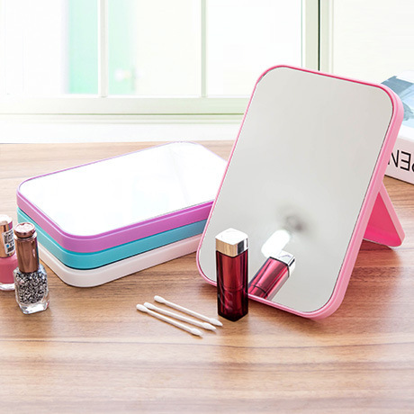 1244 Rectangular Desktop High Clearness Makeup Mirror Desktop Dressing Mirror Ins Internet Celebrity Foldable and Portable Cosmetic Mirror T