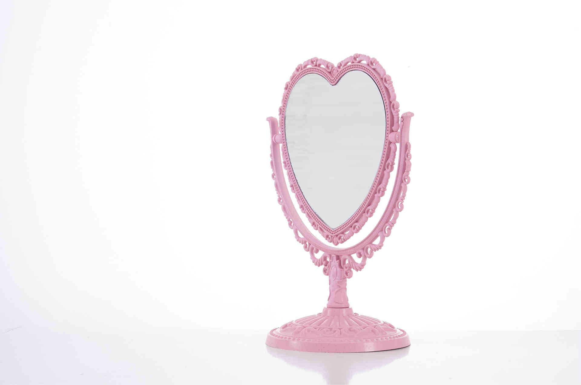 European Pastoral Style Heart-Shaped Double-Sided Desktop Makeup Mirror Wheat Environmental Protection Raw Materials Popular Home Dressing Mirror European Pastoral Style Heart-Shaped Double-Sided Desktop Makeup Mirror Wheat Environmental Protection Raw Materials Popular Home Dressing Mirror