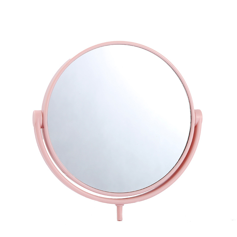 Desktop Makeup Mirror Guest Rotating Dormitory Mirror Internet Celebrity Pink Household Desk Standing Mirror Female Hairdressing Mirror Dressing Mirror