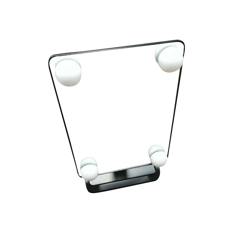 Large Led Rotating Makeup Mirror with Bulb Touch Fill Light Storage Dressing Mirror Three-Color Dimming European-Style Bulb Mirror