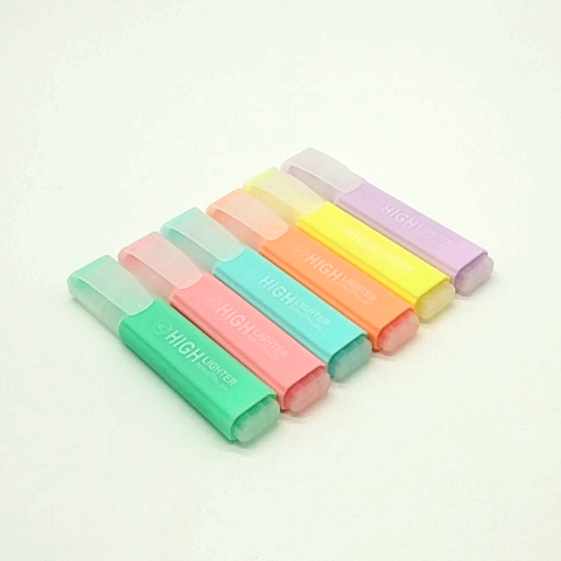Sunshine Department Store XL-266 Bags 6pcs Fluorescent Pen Student Marking Pen Color Pencil Office Supplies