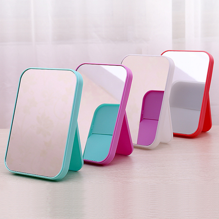 Hd makeup mirror desktop simple dressing mirror square princess mirror folding portable large mirror