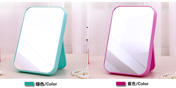 Hd makeup mirror desktop simple dressing mirror square princess mirror folding portable large mirror Hd makeup mirror desktop simple dressing mirror square princess mirror folding portable large mirror