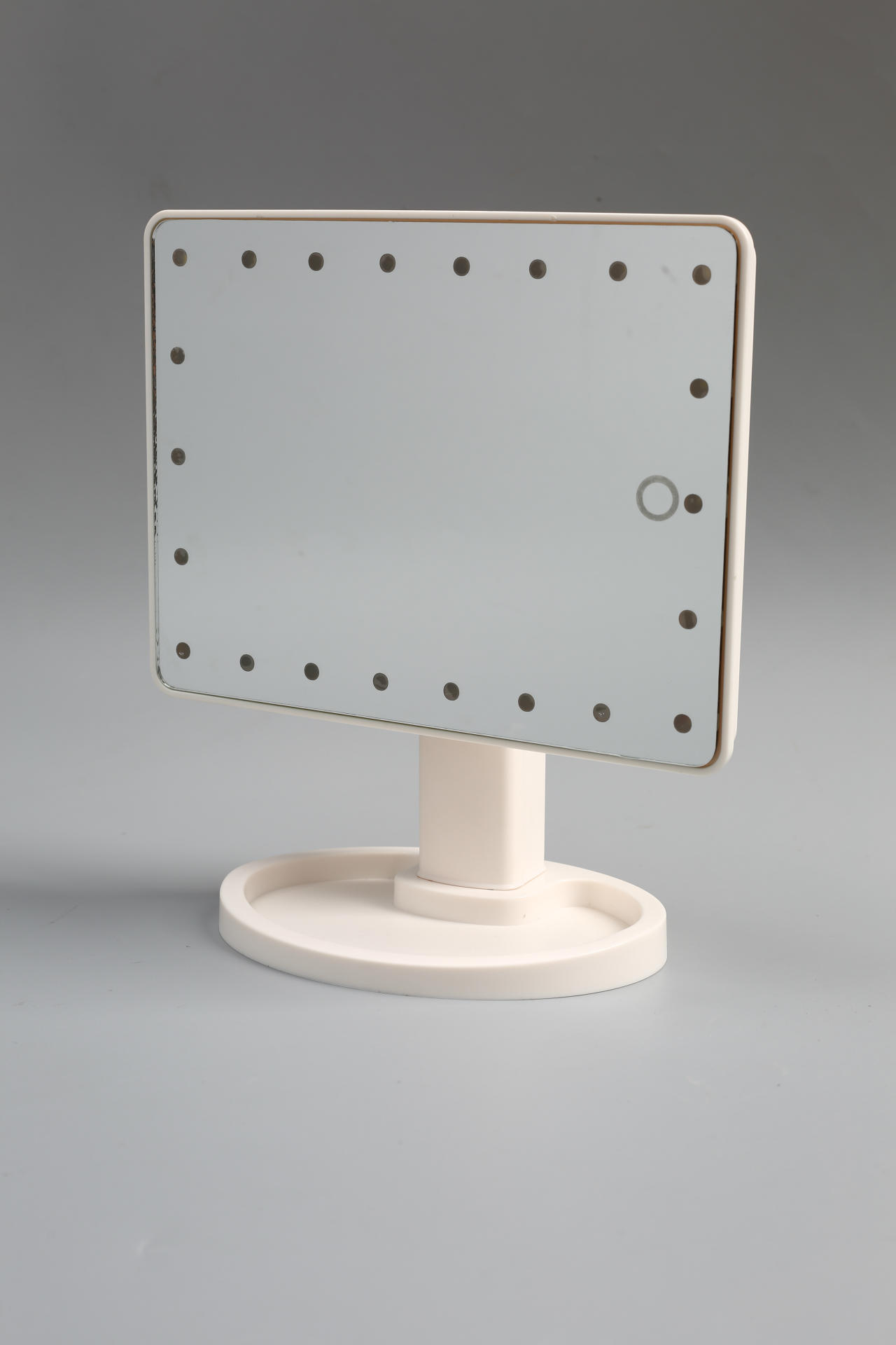 Led desktop dressing mirror 16/22 lamp dressing mirror 360 rotating dressing mirror touch induction mirror