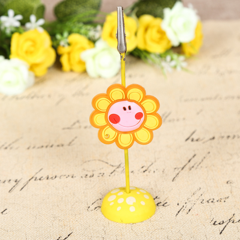 Factory Direct Sales Creative Cartoon Message Folder Note Clip Seat Decoration Note Clip Business Card Holder Office Supplies