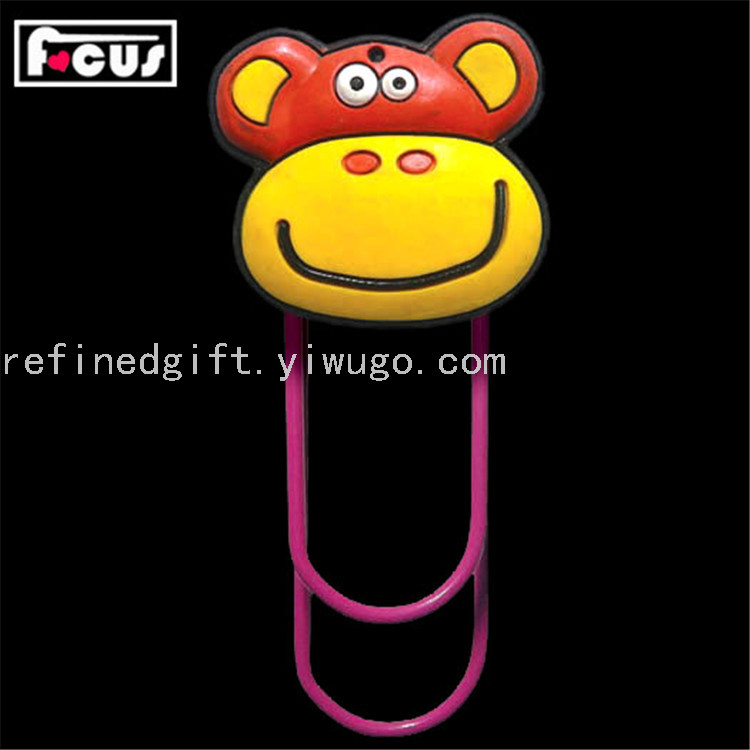 Hot Sale PVC Soft Glue Bookmark Cartoon Animal Creative Bookmarks Office Office Supplies Factory Direct Sales