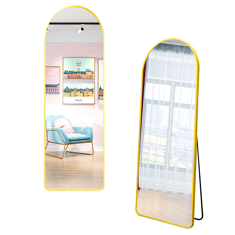 Full Body Dressing Mirror Home Girl Bedroom Makeup Wall Hanging Small Wall Hanging Vertical Fitting Floor Mirror Ins Style