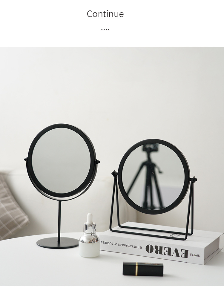 INS Nordic Internet Celebrity Desktop Makeup Mirror Dormitory Female Desktop Portable Large Student Small Mirror Home Dressing Mirror